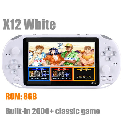 全新X12 PLUS Retro Game掌上游戏机内置2000+经典游戏便携式迷你视频播放器7.1英寸IPS屏幕8G + 32G