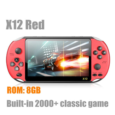 全新X12 PLUS Retro Game掌上游戏机内置2000+经典游戏便携式迷你视频播放器7.1英寸IPS屏幕8G + 32G