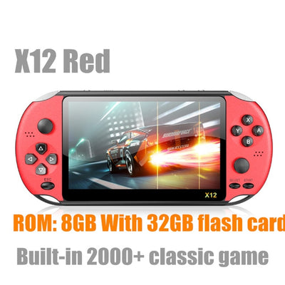 全新X12 PLUS Retro Game掌上游戏机内置2000+经典游戏便携式迷你视频播放器7.1英寸IPS屏幕8G + 32G