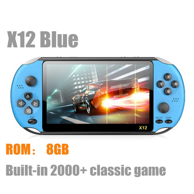 全新X12 PLUS Retro Game掌上游戏机内置2000+经典游戏便携式迷你视频播放器7.1英寸IPS屏幕8G + 32G