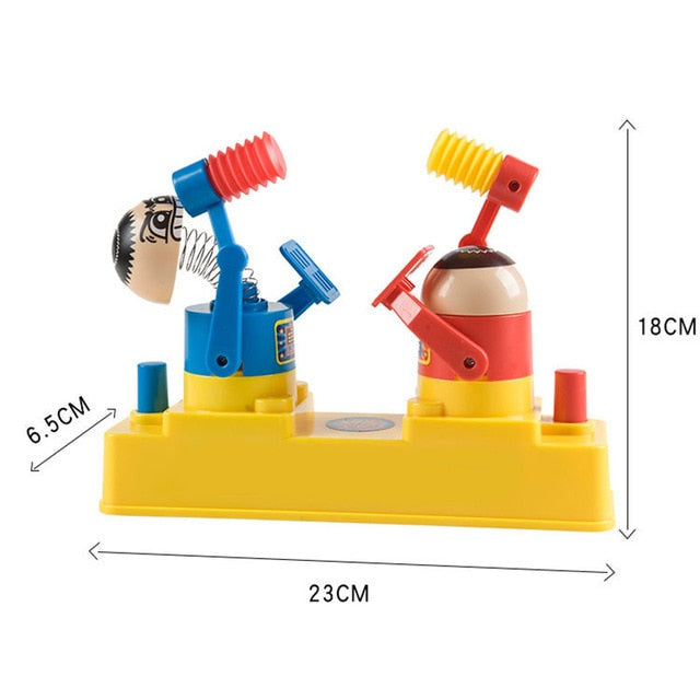 儿童双人战斗桌游戏亲子互动桌面游戏锤子机器人缓解压力家庭玩具
